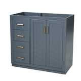 Retro Style Bathroom Vanity, 3 Drawers & Soft Closing Doors