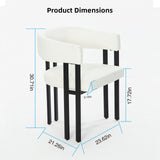 Modern Dining Upholstered Barrel Chair With Curved Back And Armrests