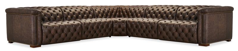 Savion Deux 5 Seat Sectional with Four Power Recliners and Six Power Headrests - SS435-5PC4-089
