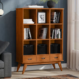 Draper - 9 Cube Storage With Drawers - Brown