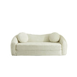 Curved Convertible Sofa, 2 In 1 Frameless Folding Sofa Bed With Pull Out Base And Deep Seat