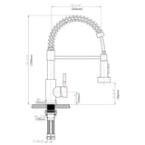 Kitchen Faucet With Pull Down Spray Head - Brushed Nickel
