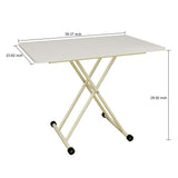 Adjustable Standing Table, Indoor & Outdoor Use, Portable With Adjustable Height - Off White / White