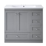 Shaker Free Standing Bathroom Vanity Cabinet With Sink, Soft Close Drawers, Soft Close Doors