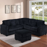 Modern Sectional Set With Cocktail Ottoman
