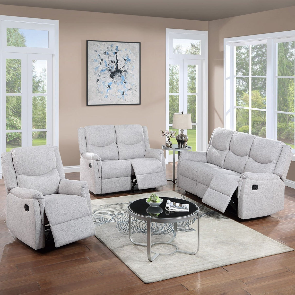 Modern Style Living Room Set, Manual Motion