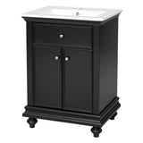 Modern Bathroom Vanity With Tip-Out Drawer And Soft-Close Hinges