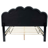 Bed With Floral Design Headboard And Built In LED Lighting