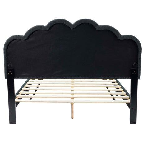 Bed With Floral Design Headboard And Built In LED Lighting
