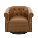 360° Swivel Accent Chair With Curved Back