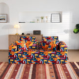 Convertible Sleeper Sofa Bed, Foldable Multi Functional Couch For Living Room - Navy / Red