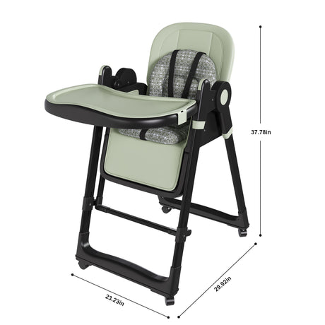 Convertible Baby High Chair To Rocker With 5 Point Harness