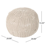 Bordeaux - Knitted Round Pouf