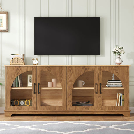 TV Stand With Semi Arched Doors