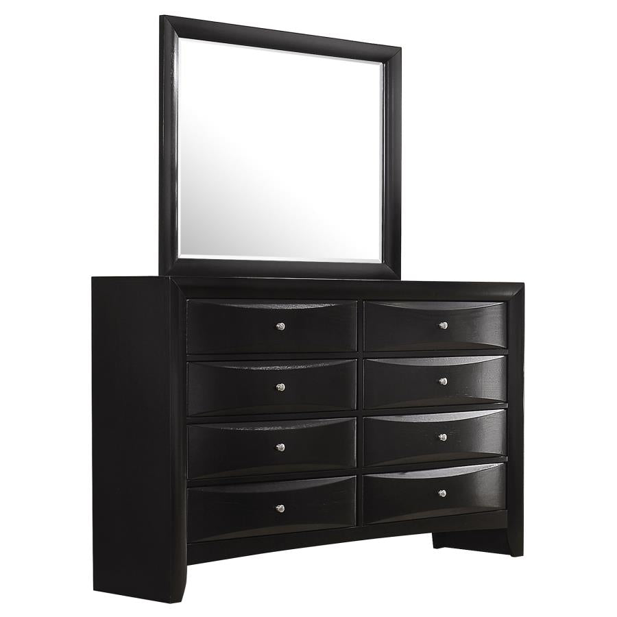 Briana 8-drawer Dresser with Mirror Black - 200703M
