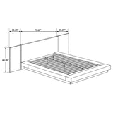 Jessica 5-piece Eastern King LED Bedroom Set Cappuccino - 200711KE-S5P