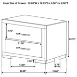 Jessica 6-piece Eastern King LED Bedroom Set Cappuccino - 200711KE-S6P