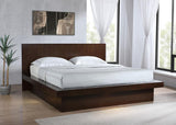 Jessica Wood Eastern King LED Panel Bed Cappuccino - 200711KE