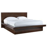 Jessica Wood Eastern King LED Panel Bed Cappuccino - 200711KE
