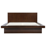 Jessica Wood Eastern King LED Panel Bed Cappuccino - 200711KE