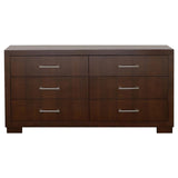 Jessica 5-piece Queen LED Bedroom Set Cappuccino - 200711Q-S5