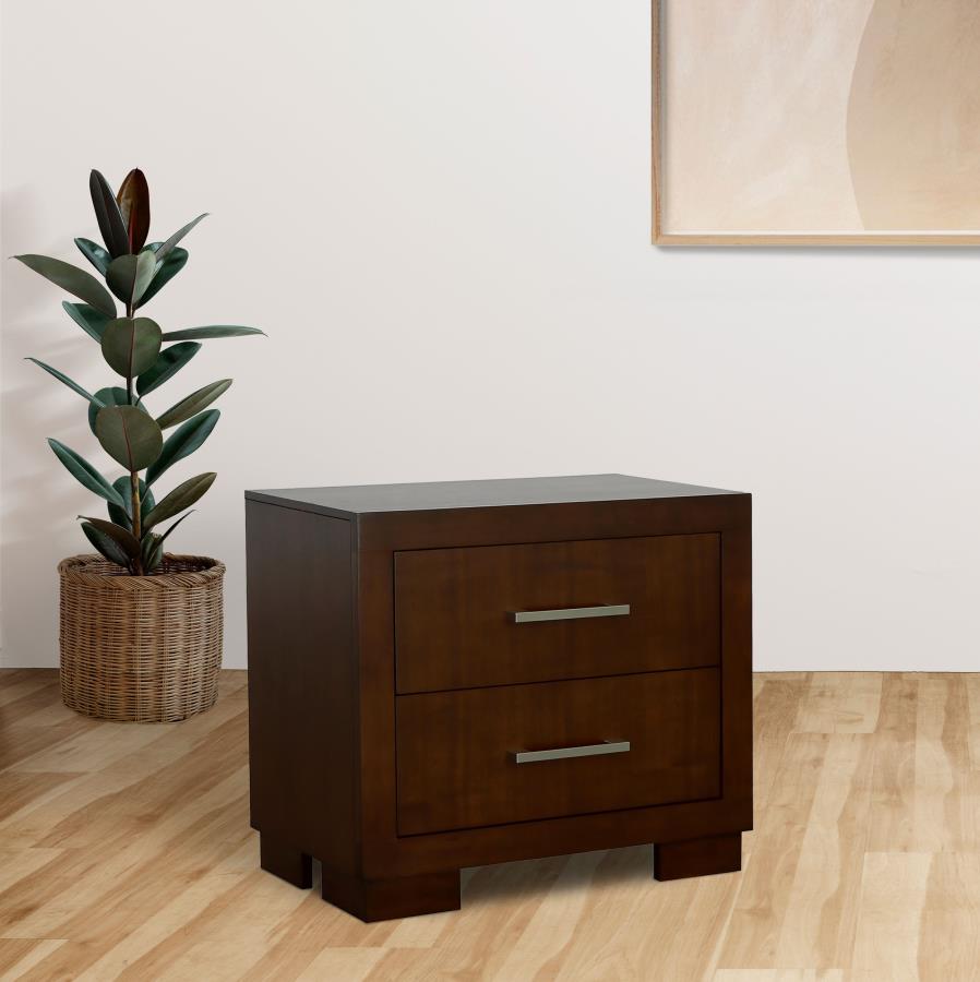 Jessica 2-drawer Nightstand Cappuccino - 200712