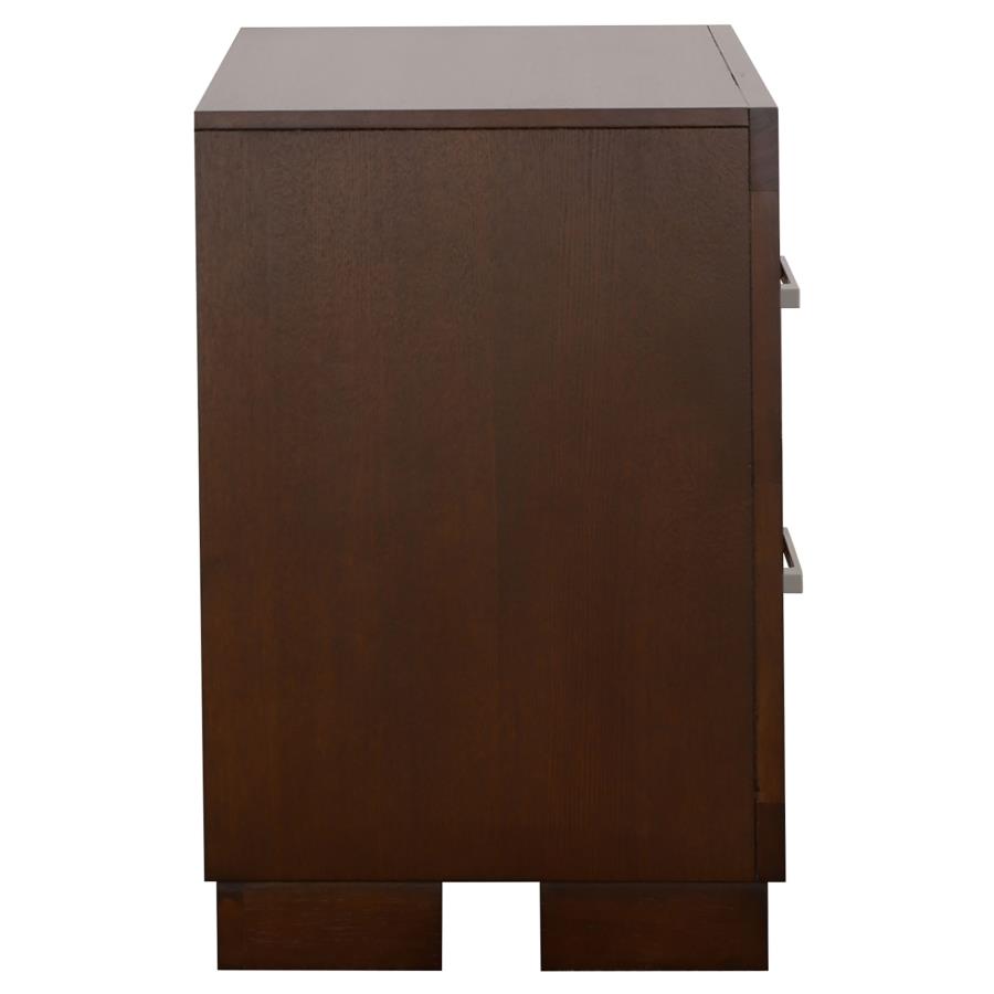 Jessica 2-drawer Nightstand Cappuccino - 200712