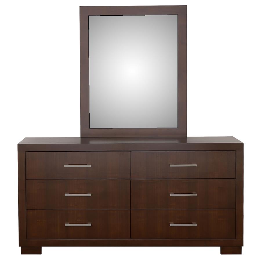 Jessica 6-drawer Dresser with Mirror Cappuccino - 200713M