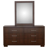 Jessica 6-drawer Dresser with Mirror Cappuccino - 200713M