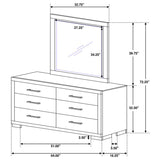 Jessica 6-drawer Dresser with Mirror Cappuccino - 200713M