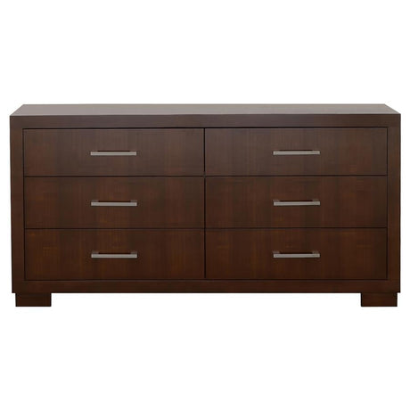 Jessica 6-drawer Dresser Cappuccino - 200713