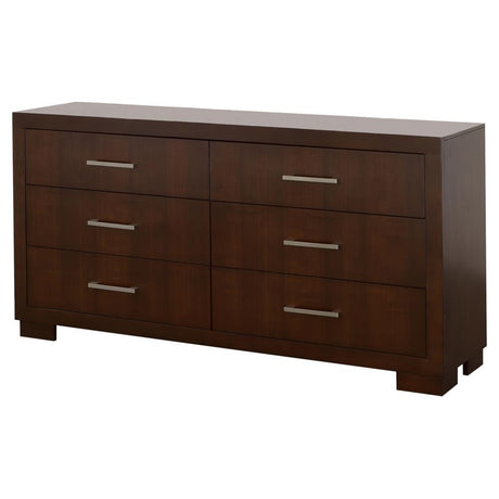 Jessica 6-drawer Dresser Cappuccino - 200713