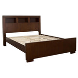 Jessica Eastern King LED Storage Bookcase Bed Cappuccino - 200719KE