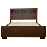 Jessica Eastern King LED Storage Bookcase Bed Cappuccino - 200719KE