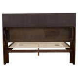 Jessica California King LED Storage Bookcase Bed Cappuccino - 200719KW