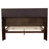 Jessica Wood Queen LED Storage Bookcase Bed Cappuccino - 200719Q