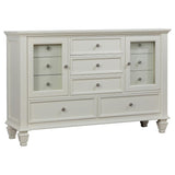 Sandy Beach 4-piece Eastern King Bedroom Set Cream White - 201301KEN-S4