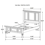 Sandy Beach 4-piece Eastern King Bedroom Set Cream White - 201301KEN-S4