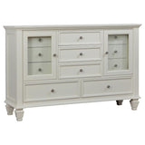 Sandy Beach 5-piece Eastern King Bedroom Set Cream White - 201301KEN-S5