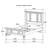 Sandy Beach 5-piece Eastern King Bedroom Set Cream White - 201301KEN-S5