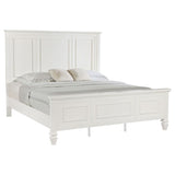 Sandy Beach 63-inch Eastern King Wood Panel Bed Cream White - 201301KEN