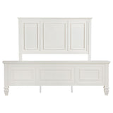 Sandy Beach 63-inch Eastern King Wood Panel Bed Cream White - 201301KEN