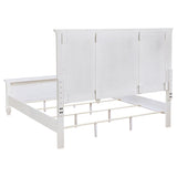 Sandy Beach 63-inch Eastern King Wood Panel Bed Cream White - 201301KEN