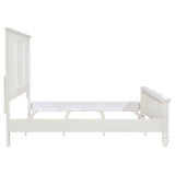 Sandy Beach 63-inch Eastern King Wood Panel Bed Cream White - 201301KEN