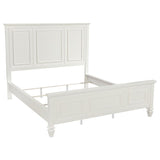 Sandy Beach 4-piece California King Bedroom Set Cream White - 201301KWN-S4