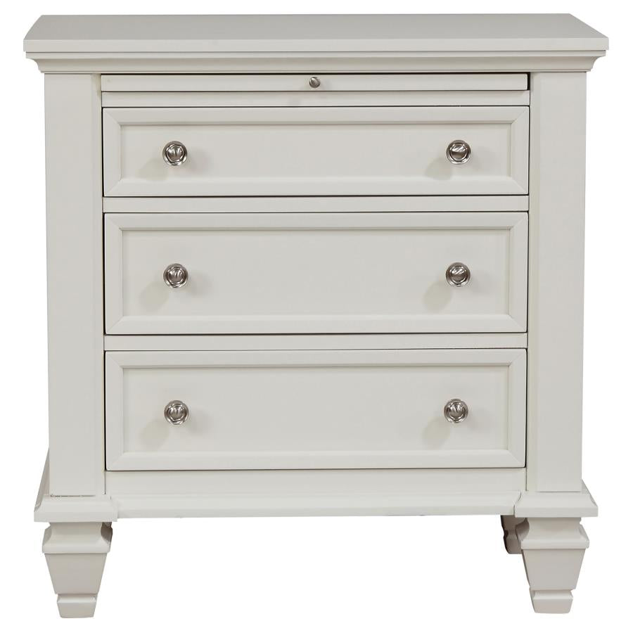 Sandy Beach 4-piece California King Bedroom Set Cream White - 201301KWN-S4