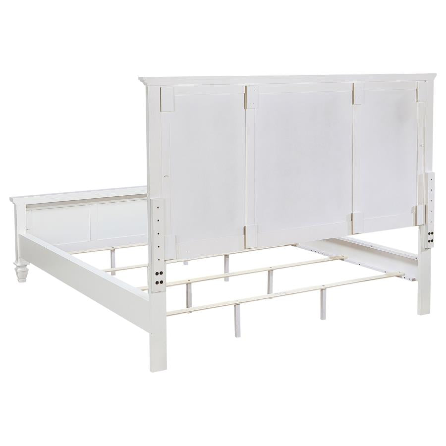 Sandy Beach 63-inch California King Panel Bed Cream White - 201301KWN