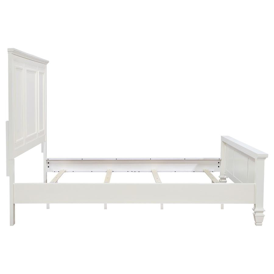 Sandy Beach 63-inch California King Panel Bed Cream White - 201301KWN