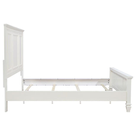 Sandy Beach 63-inch California King Panel Bed Cream White - 201301KWN