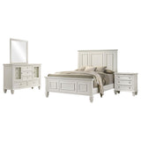 Sandy Beach 4-piece Queen Bedroom Set Cream White - 201301Q-S4